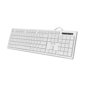 USB Wired Basic Computer Keyboard K-109U Single-Row Enter Key for Windows PC & Laptop Optical Operation Plastic Material